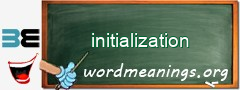 WordMeaning blackboard for initialization